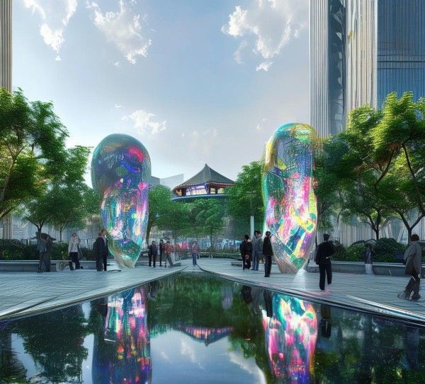 上海公园的未来，与城市与广告的互动