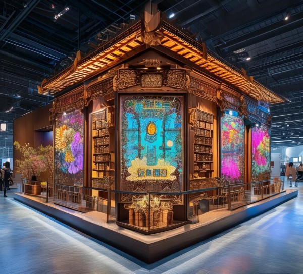 安徽设计与文化传承融合广告展台 安徽设计与文化传承融合广告展台
